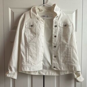 Croft & Barrow Classic White Jean Jacket